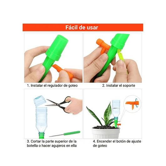 Kit Estacas de Riego por Goteo x6 Unidades para Botellas  5