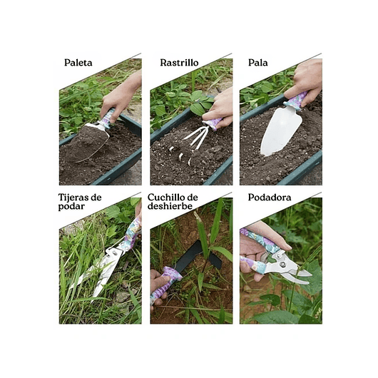 Kit Siembra Herramientas Jardín Plantas x11 Piezas Más Estuche 3