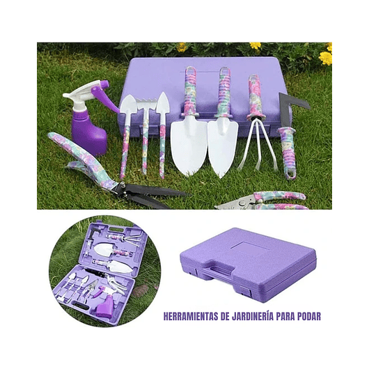 Kit Siembra Herramientas Jardín Plantas x11 Piezas Más Estuche 4