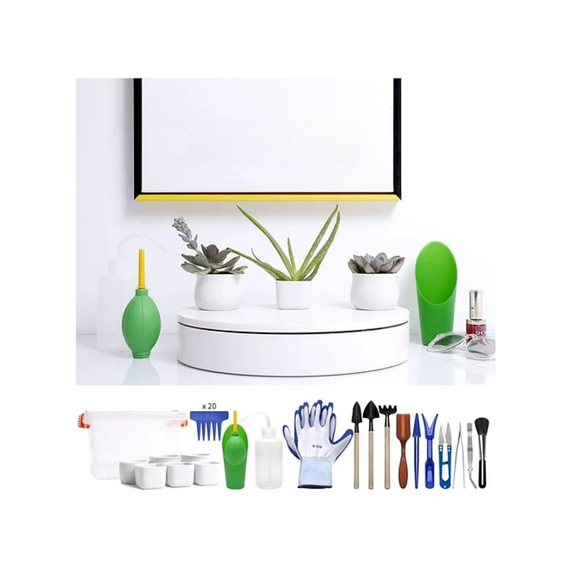 Kit Herramienta Siembra x21 piezas más macetas más 20 etiquetas más maleta plastica 3