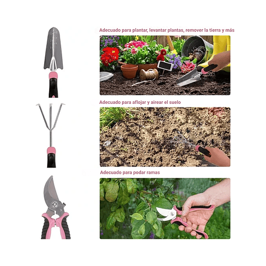 Kit Herramientas Jardín Full Pack x22 Piezas Más Bolso 3