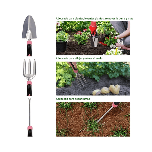 Kit Herramientas Jardín Full Pack x22 Piezas Más Bolso 4