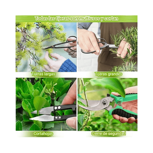 Kit Herramientas Bonsai Acero Profesional x18 Piezas Más Estuche 3