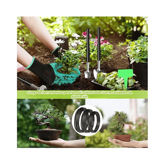 Kit Herramientas Bonsai Acero Profesional x18 Piezas Más Estuche 5