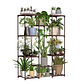 Soporte Metalico Para Plantas Interior Exterior 10 Macetas - Miniatura 1