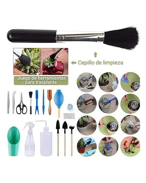 Kit Herramientas De Cactus Y Suculentas x16 Piezas Plantas