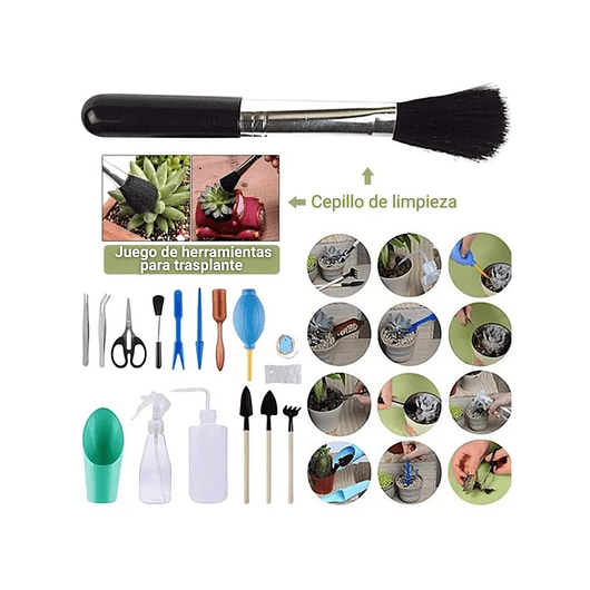 Kit Herramientas De Cactus Y Suculentas x16 Piezas Plantas 2