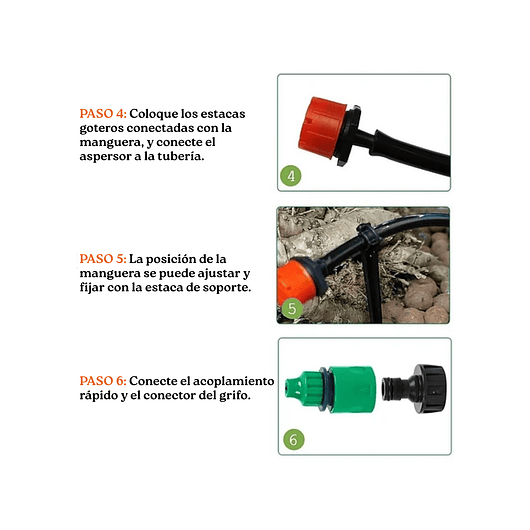 Kit Sistema Riego De Jardín Por Goteo 168 Piezas 1/4 15 Metros 6