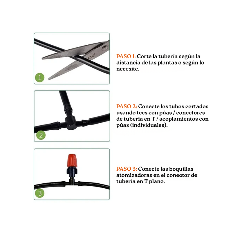 Kit Sistema Riego De Jardín Por Goteo 168 Piezas 1/4 15 Metros 7