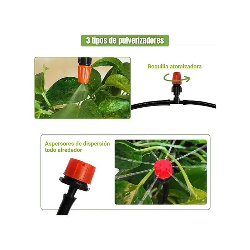 Kit Sistema Riego De Jardín Por Goteo 168 Piezas 1/4 15 Metros 3