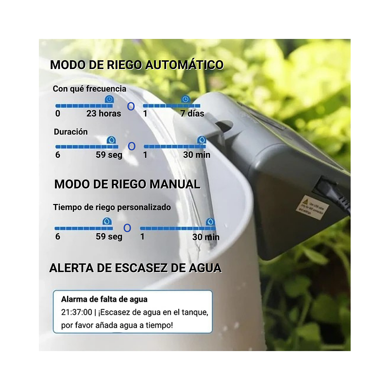 Sistema De Riego Automático Para Plantas En Maceta Wifi 5