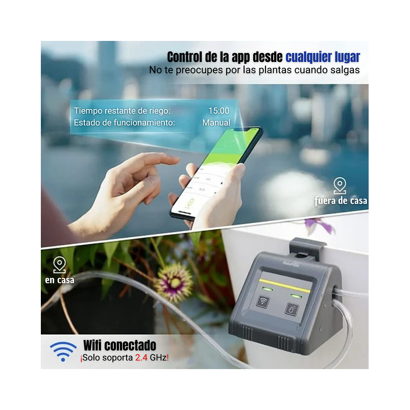 Sistema De Riego Automático Para Plantas En Maceta Wifi 7