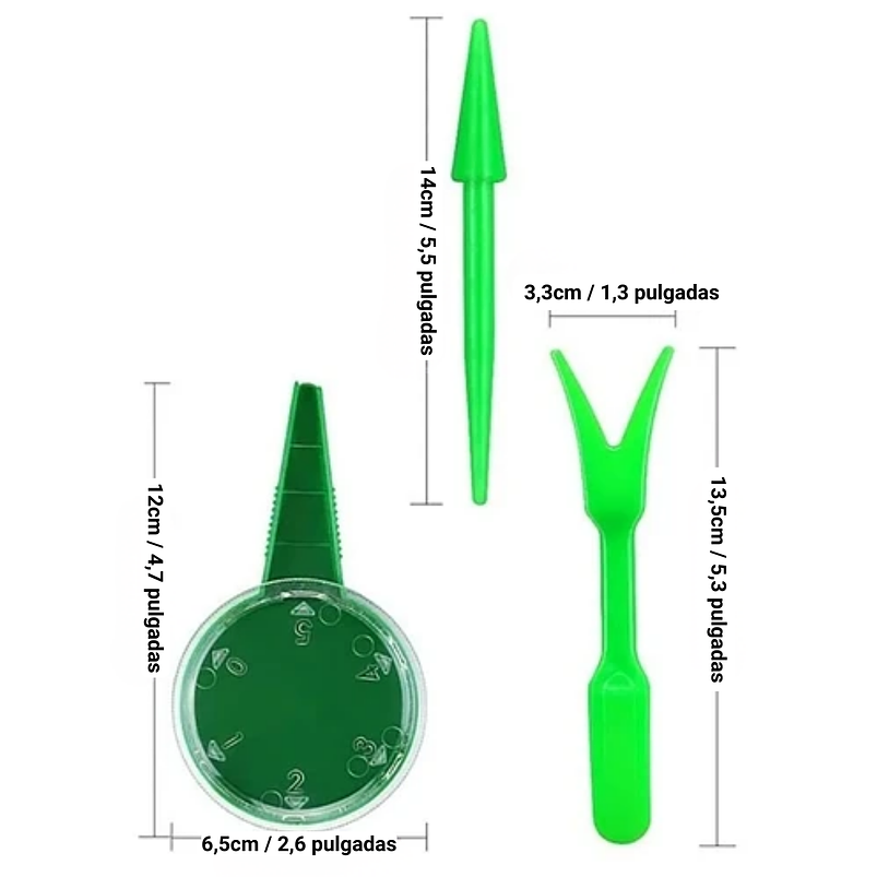 Dispensador De Semillas x5 Ajustes Más 2 Herramientas De Siembra 8