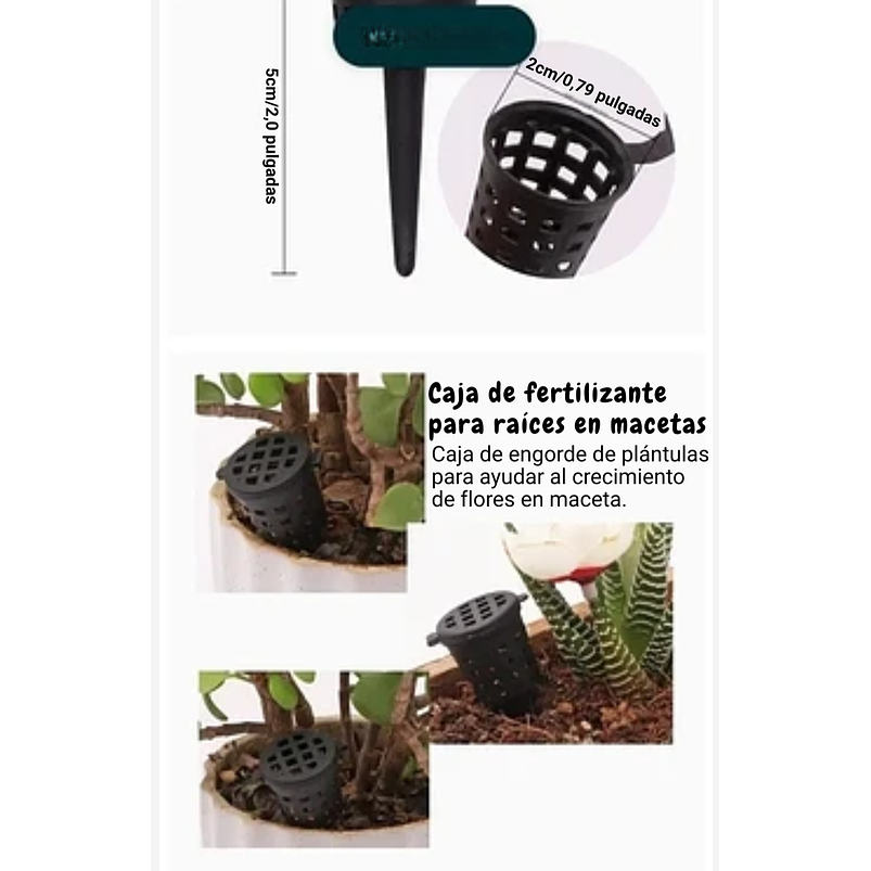 Cestas Maya Dosificación X 20und Fertilizante Plantas Maceta 8
