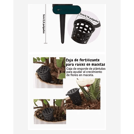 Cestas Maya Dosificación x10 Unidades Fertilizante Plantas Maceta 3