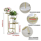 Soporte Macetas De Plantas Decorativo Metálico 3 Niveles - Miniatura 5