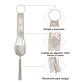 Juego Macramé Elegans x4 Unidades Para Macetas-colgar 100% Algodón - Miniatura 7