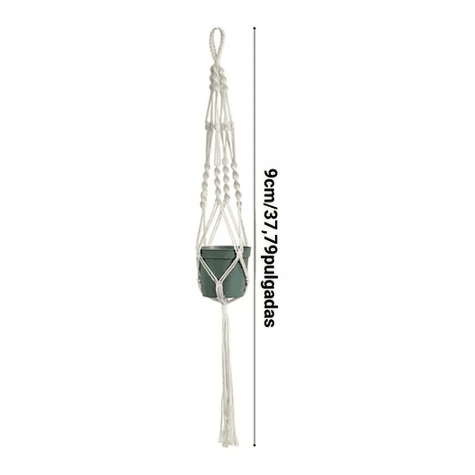Macramé x01 Unidad Para Macetas Plantas 100% Algodón 96cm Largo 4