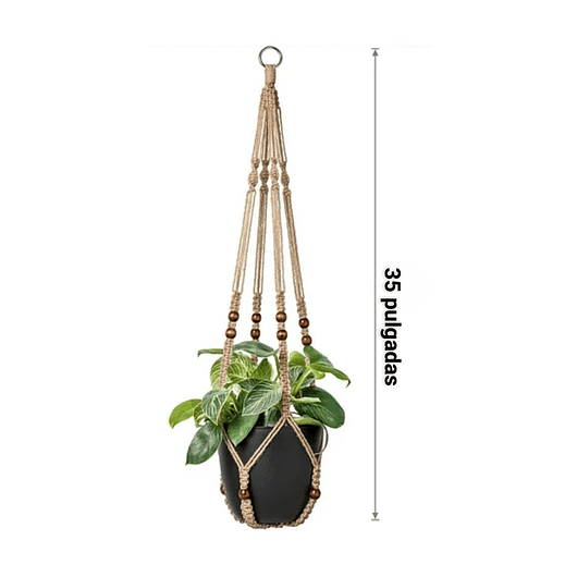 Colgador Para Macetas 100% Yute 90cm Largo Hecho A Mano 3