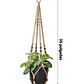 Colgador Para Macetas 100% Yute 90cm Largo Hecho A Mano - Miniatura 3