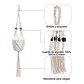 Juego Macramé x6 Unidades Para Macetas colgar 100% Algodón - Miniatura 5