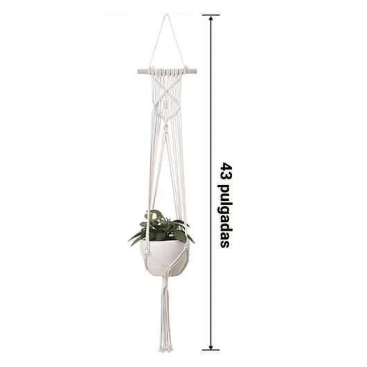 Macramé x01 Unidades Para Macetas - Colgar 100% Algodón 4
