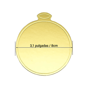 Tableros Base Papel Para Torta Dorado 8cm Diámetro x45 Unidades