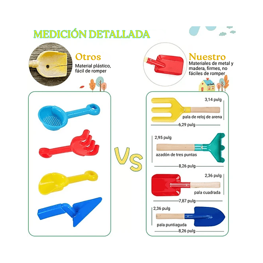 Kit Juego Herramientas de Jardinería para Niños más Bolso 3