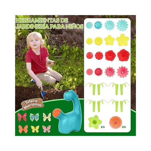 Kit Juego Herramientas de Jardinería para Niños más Bolso 4
