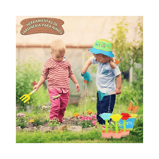Kit Juego Herramientas de Jardinería para Niños más Bolso 5
