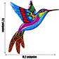 Set Figuras Colibríes x4 Unidades Decorativas Jardín - Pared - Miniatura 2