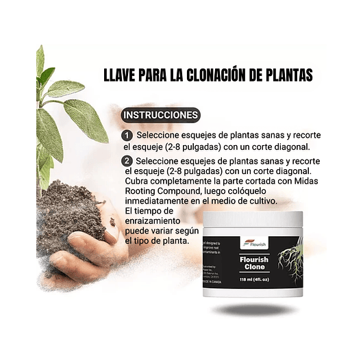 Agente Clonador Gel Hormonal de Enraizado en Gel x4oz 2