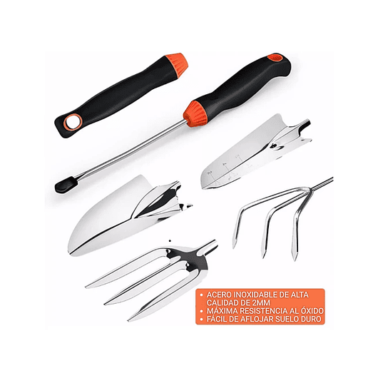 Kit Premium Herramientas Jardín en Acero X10 Piezas más Bolso 7