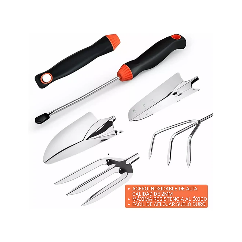 Kit Premium Herramientas Jardín en Acero X10 Piezas más Bolso 7