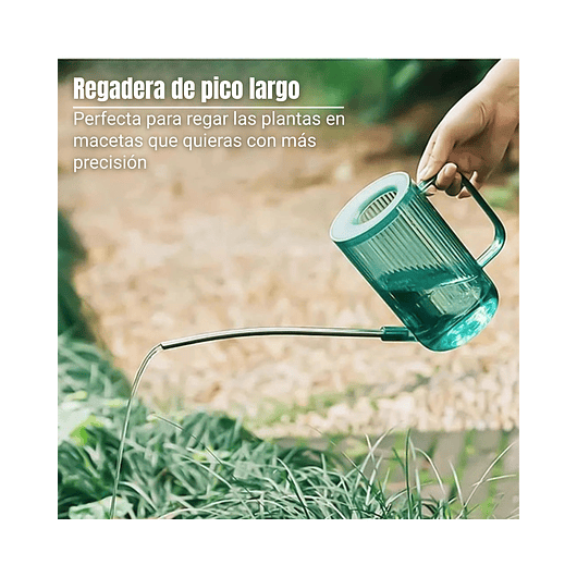Regadera Plastica Plantas Premium Salida en Acero más Spray x1 litro Mas Botella de Apretar 2