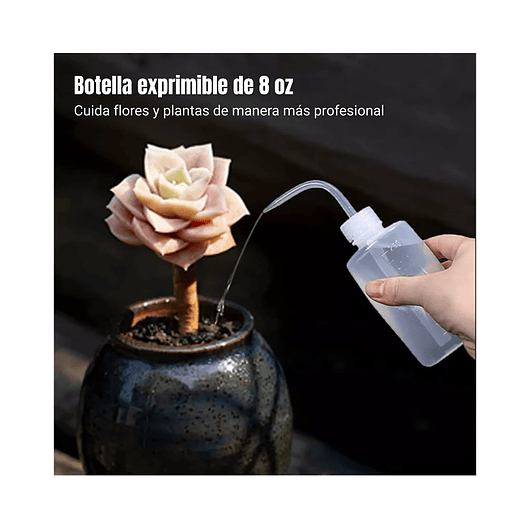 Regadera Plastica Plantas Premium Salida en Acero más Spray x1 litro Mas Botella de Apretar 5