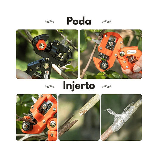 Kit Herramientas de Injerto y Corte Para Plantas Naranjado 4