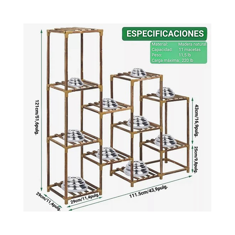 Soporte Estante Decorativo de Plantas En 4 Niveles 2