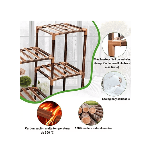 Soporte Estante Decorativo de Plantas En 4 Niveles 3
