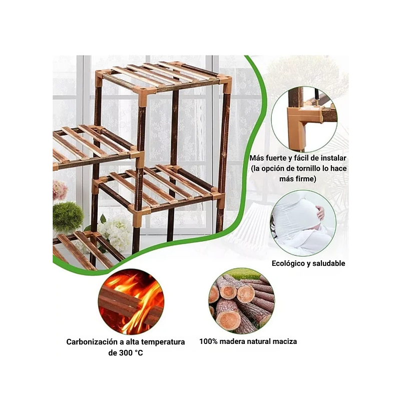 Soporte Estante Decorativo de Plantas En 4 Niveles 3