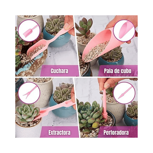 Kit Herramientas Suculentas Cactus x14 Piezas más bolso Premium 3