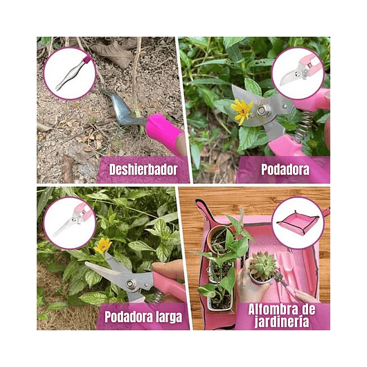 Kit Herramientas Suculentas Cactus x14 Piezas más bolso Premium 5