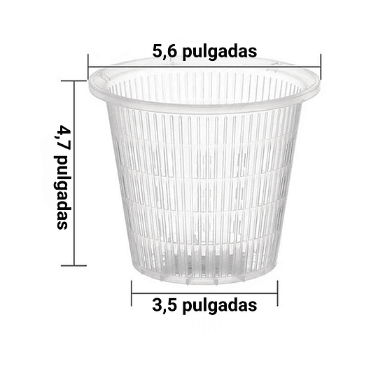 Macetas Siembra Orquídea Plástica x01 Unid Transparente 14cm 3