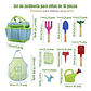 Kit Herramientas Jardinería Para Niños x8 Piezas Real Tools - Miniatura 4