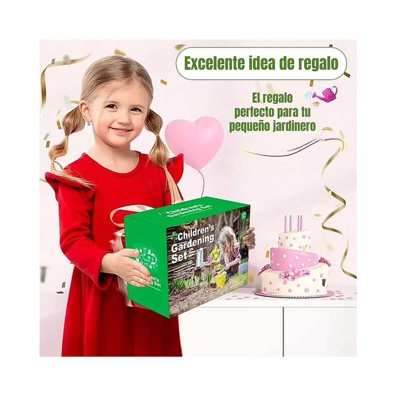 Kit Herramientas Jardinería Para Niños x8 Piezas Real Tools 6