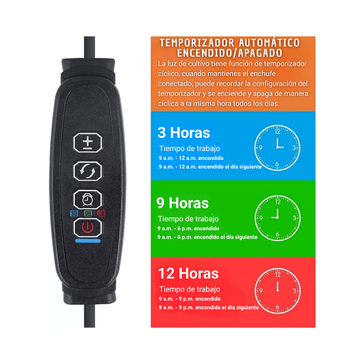 Luz Led Crecimiento Plantas Espectro Completo Clip Oficina  6