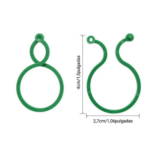 Clip Gancho De Amarre De Plantas Hortalizas X20 Unid 4