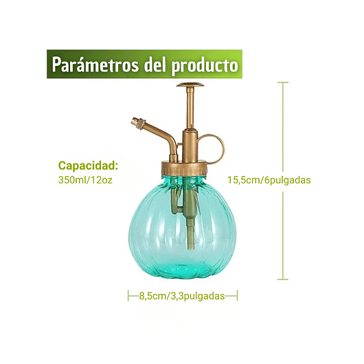 Regadera Spray Vintage Plastica X350ml Bomba Rociadora Atomi  2