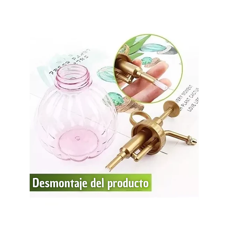 Regadera Spray Vintage Plastica X350ml Bomba Rociadora Atomi  4
