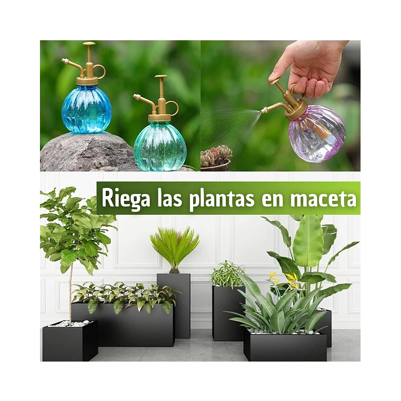 Regadera Spray Vintage Plastica X350ml Bomba Rociadora Atomi  6